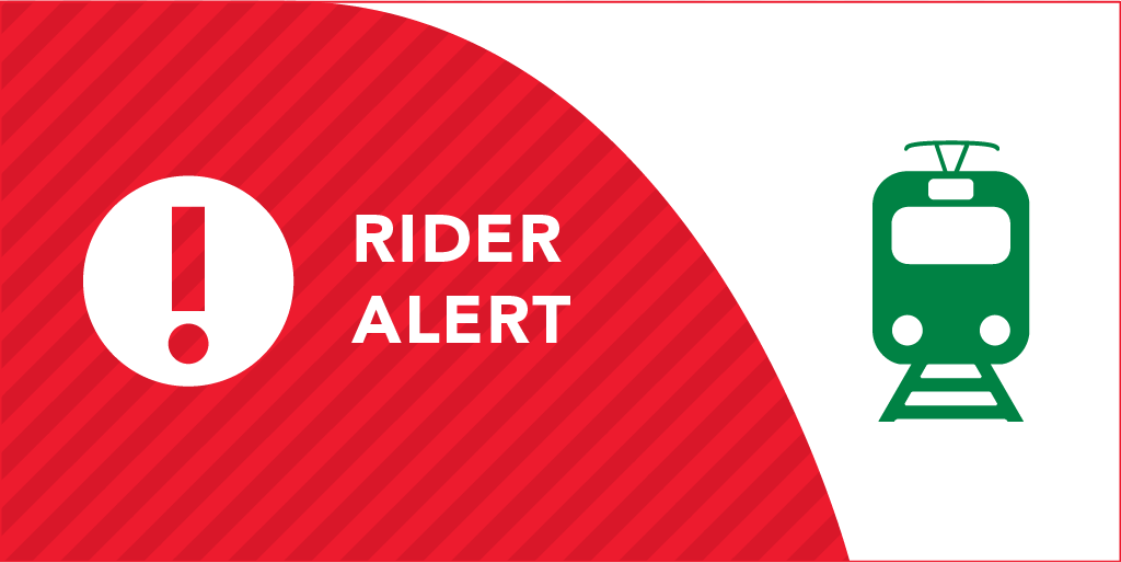 METRO Green Line Rider Alert: Westbound Green Line trip departing Union Depot Station at 11:17 PM delayed today approximately 32 minutes due to police activity ~JR