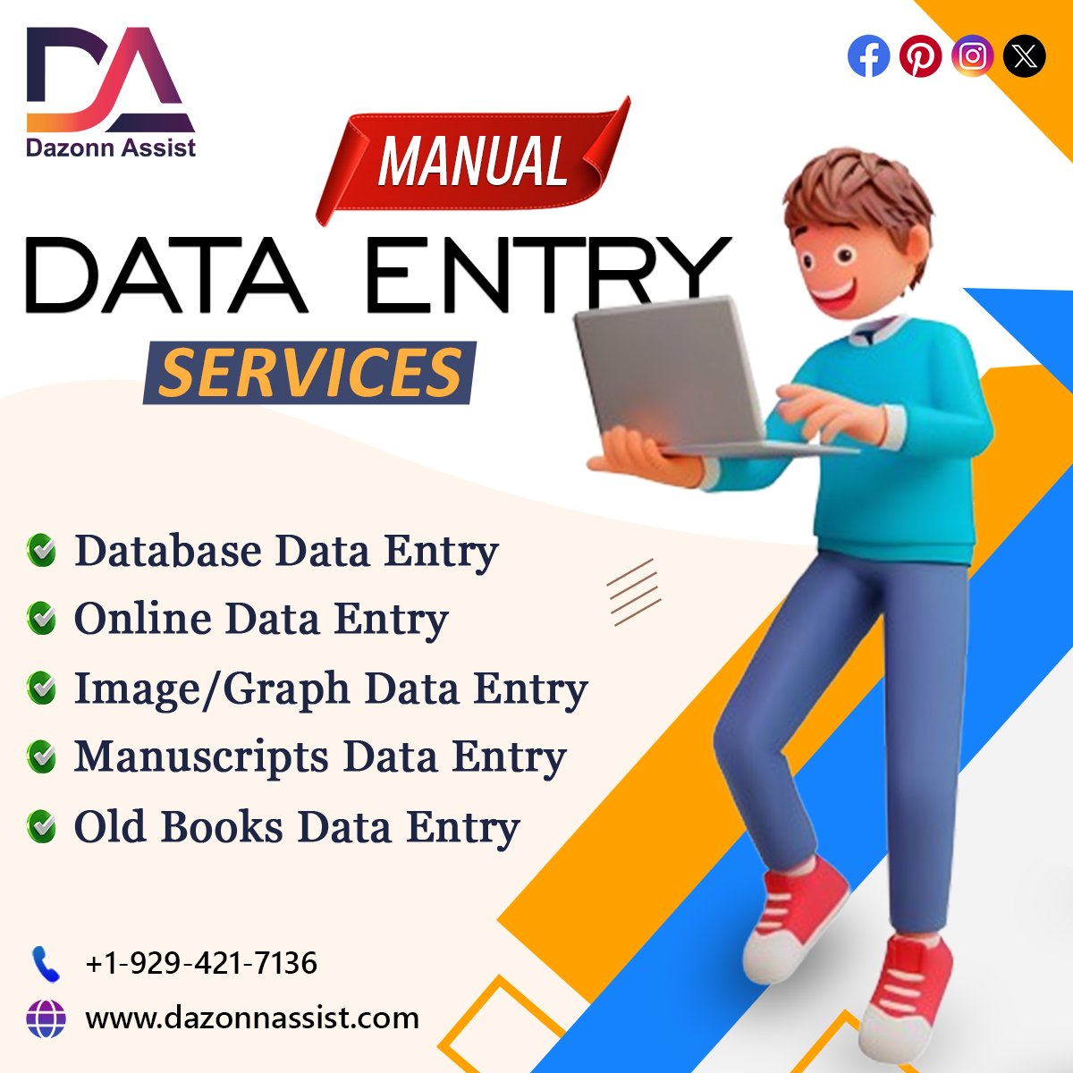 dazonn_assist's tweet image. Experience seamless data management with our #ManualDataEntry Services! Our expert team ensures accurate and efficient entry of your valuable data, saving you time and resources. 💻
𝐆𝐞𝐭 𝐈𝐧 𝐓𝐨𝐮𝐜𝐡 𝐖𝐢𝐭𝐡 𝐔𝐬 𝐀𝐭:👇
📲 +1-929-421-7136
🌐 dazonnassist.com/manual-data-en…