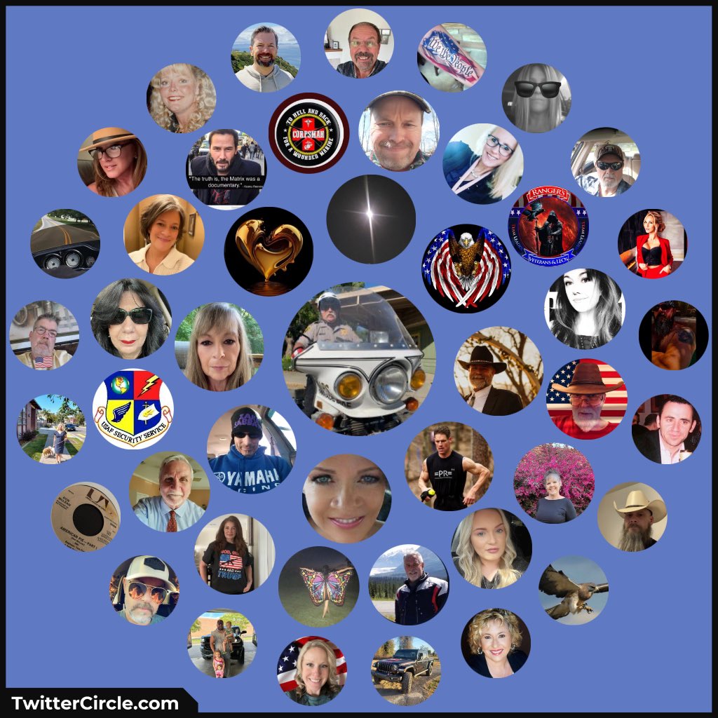 Here’s my Twitter circle. I’m in good company. 👍🇺🇸