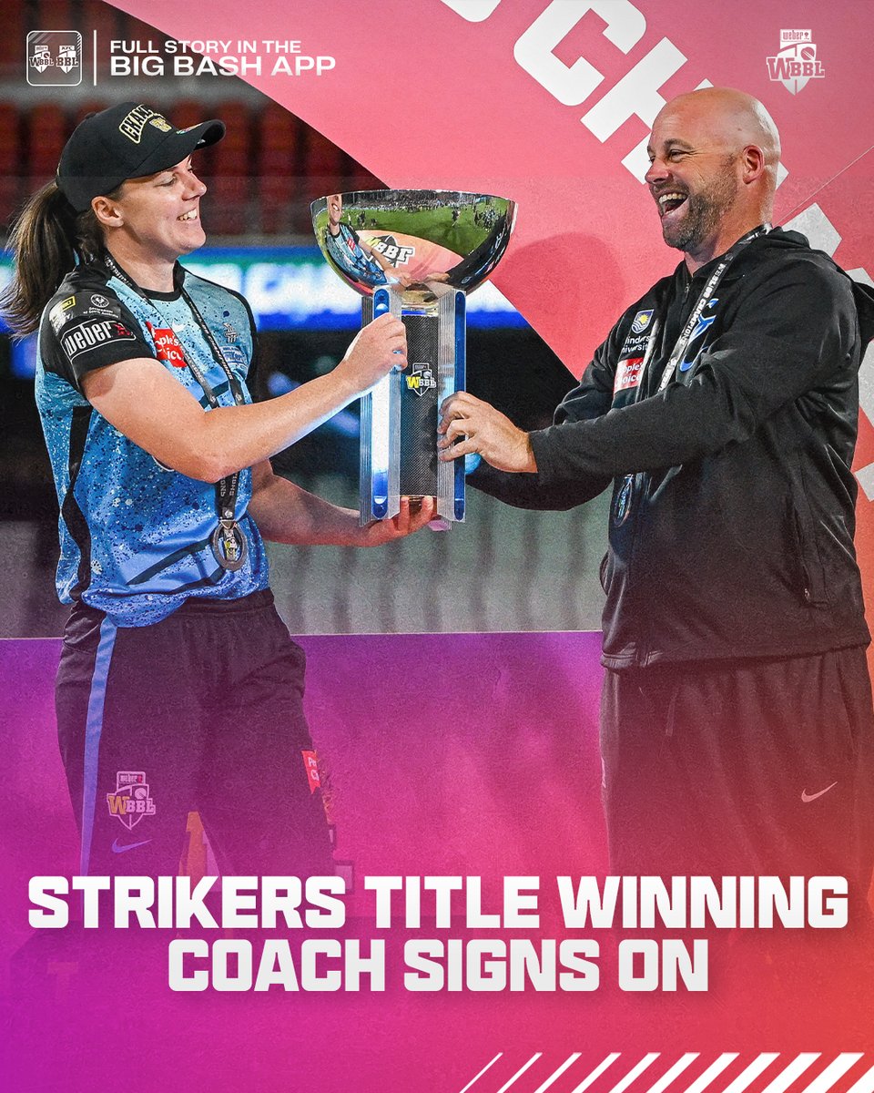 The @strikersbbl Head Coach isn't going anywhere! Luke Williams has signed on for another 3 years at the helm of the Champs. #WBBL10