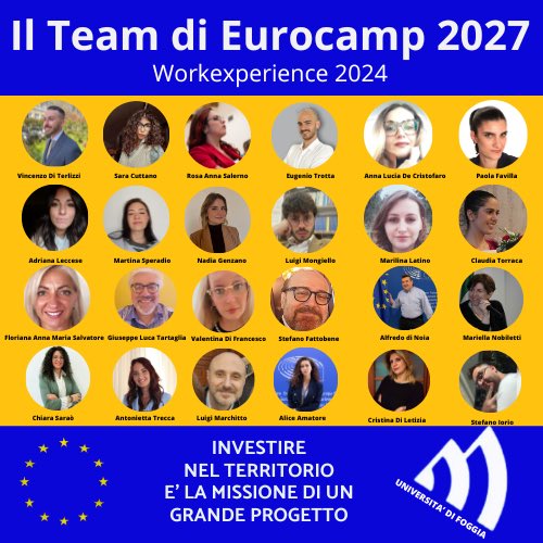 GrantOffice_FG's tweet image. Far crescere il territorio con il capitale umano

#workexpeoence Bruxelles 🇧🇪 8-12 Aprile 2024

#Eurocamp2027 #Unifg #GrantOffice