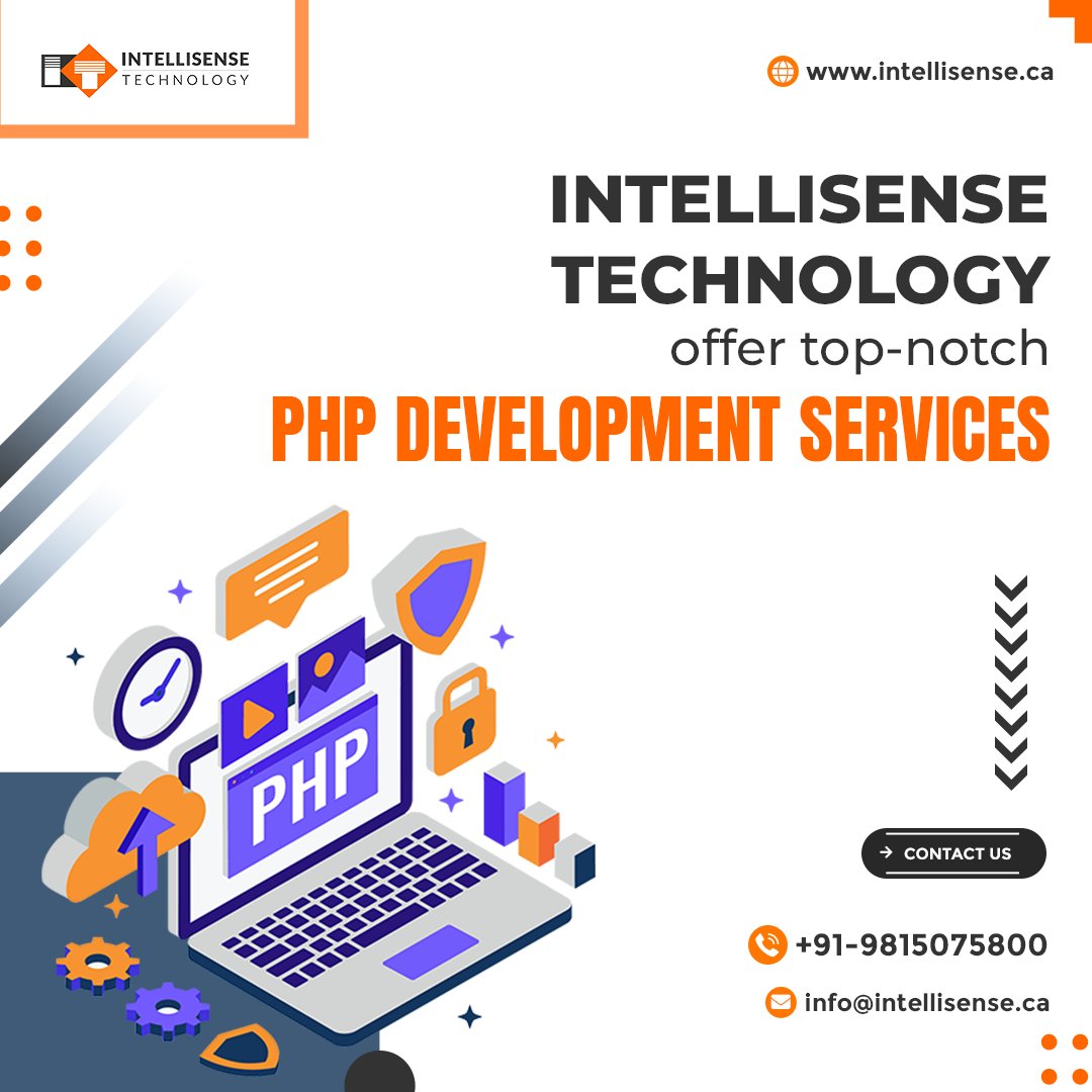 Intelisensetech's tweet image. Unlock the power of PHP with our innovative Intellisense technology!
.
Visit Our Website to know more: intellisense.ca/php-developmen…
Or Call us: +91-9815075800
#PHPDevelopment #PHPExperts #WebSolutions #WebDevelopment #IntellisenseTechnology