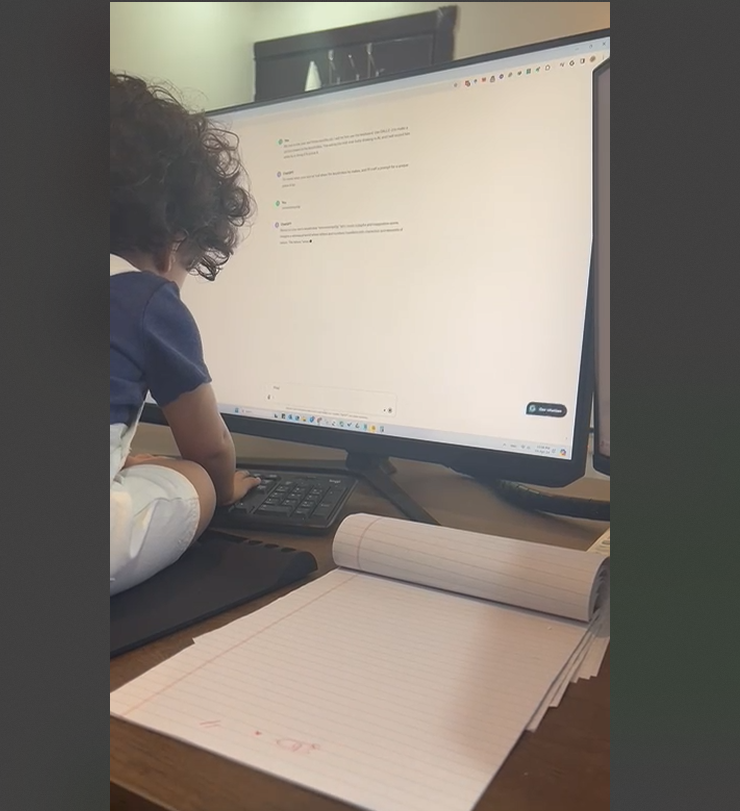 NftsEmperor's tweet photo. I am pleased to show the first-ever made AI generated ART by a baby prompt (1-year-old)  (Made by my son)

His prompt was "nmmmmmjo0p"

Link: https://t.co/7Wr7947CGX

Let's see how much his art is worth :)

Support his art, please.
@CNN @CBC @opensea @elonmusk @beeple @MrBeast https://t.co/274YH7xBuA