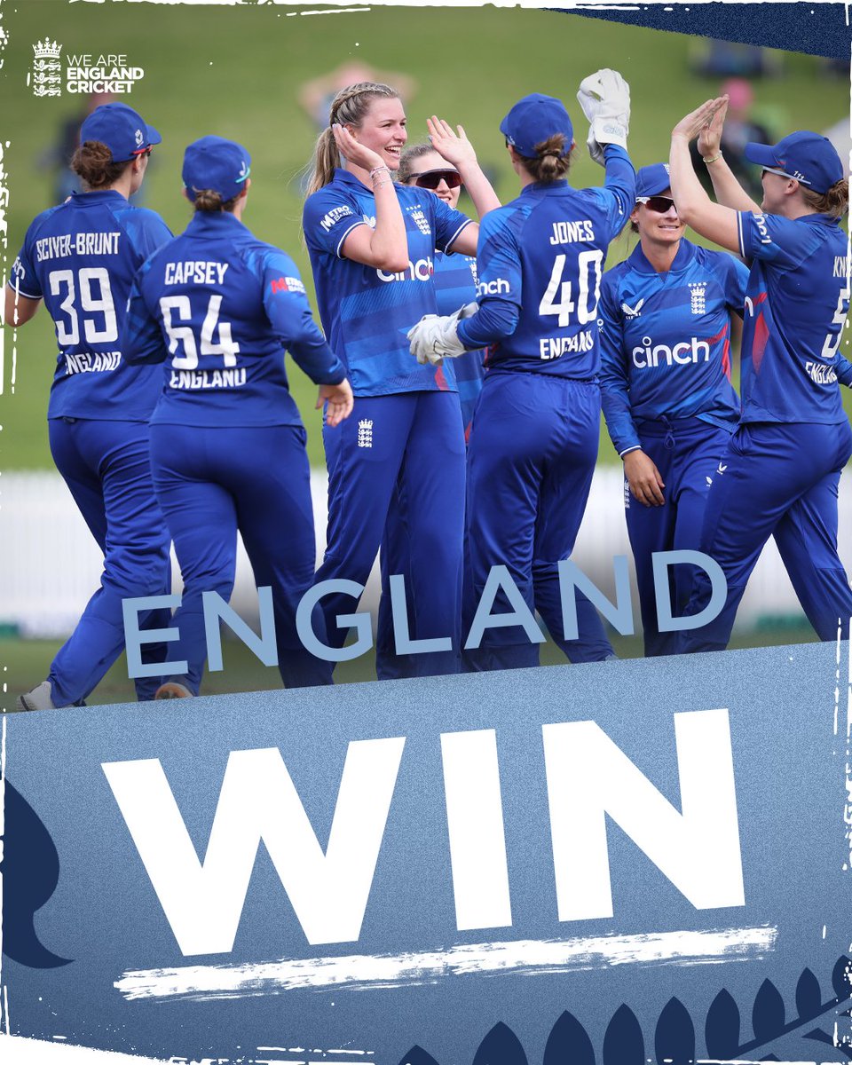 ODI series win secured! ✅

A 56 run win in Hamilton 🙌

#EnglandCricket