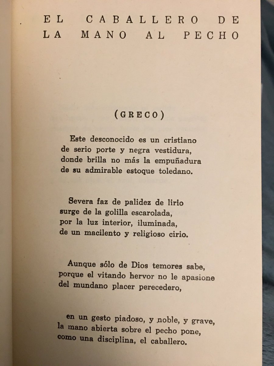 «El caballero de la mano al pecho», de Manuel Machado.