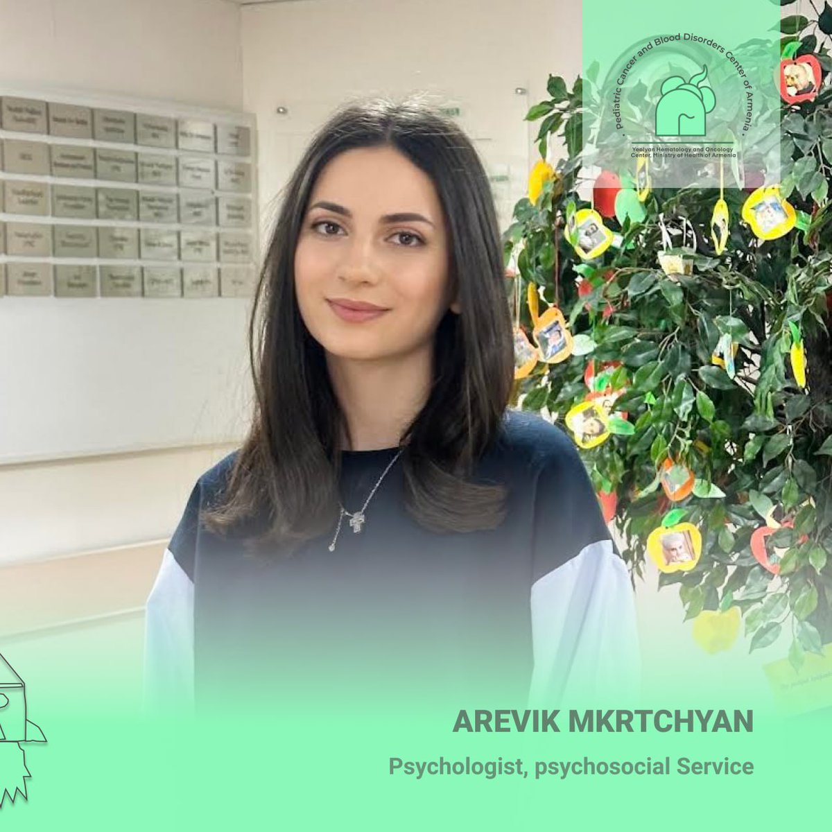 Clinical psychologist Arevik Mkrtchyan has been working at the #psychosocial service of the Pediatric Cancer and Blood Disorders Center of Armenia for about 6 years.