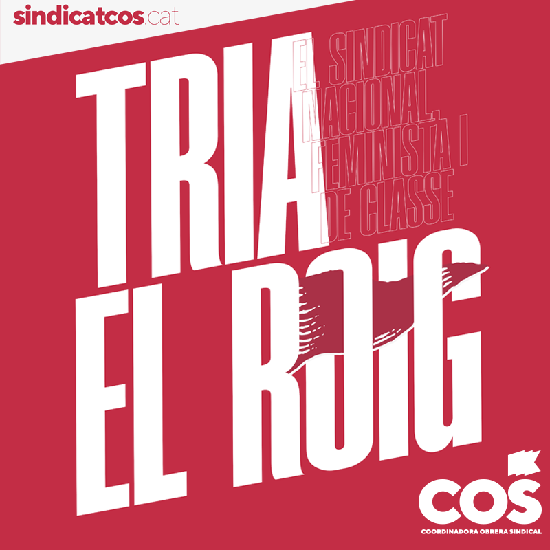 🔴#TriaElRoig Enfortir el sindicalisme nacional, feminista i de classe dels #PaïsosCatalans es la millor arma per a conquerir un futur lliure!

Nosaltres #TriemElRoig ! ✊🚩

📲 sindicatcos.cat/tria-el-roig/