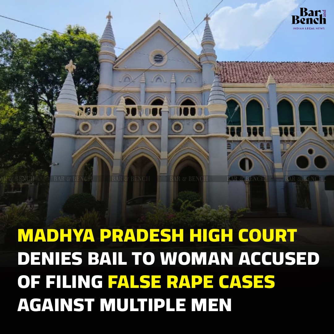 #MadhyaPradeshHighCourt denies bail to a woman accused of filing #FalseRapeCases against multiple men. Upholding the sanctity of #Justice, the decision underscores the gravity of & #FalseAccusations the need for #accountability. #NyayPrayaas4Men