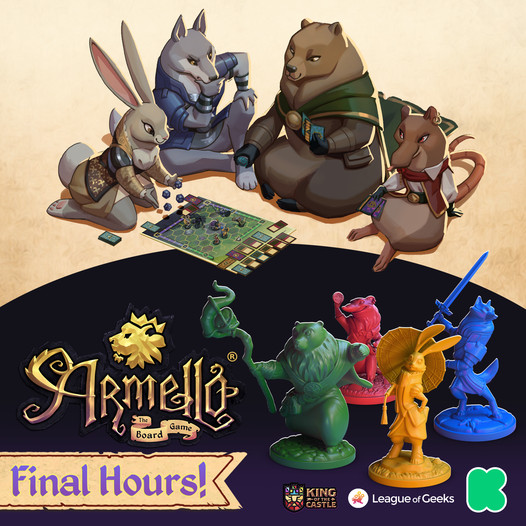 Less than 24 hours for Armello: The Board Game!
Have you pledged to secure your copy of the Collector's Edition yet? Get it now before time runs out!
kickstarter.com/projects/andre…