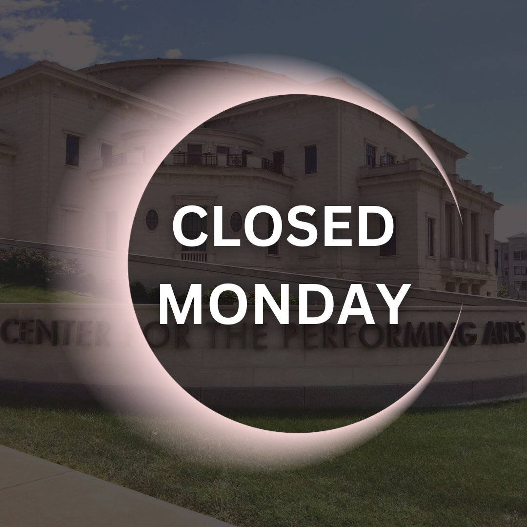 The total solar eclipse is almost here! The Center's offices, including the Fifth Third Bank Box Office, will be closed Monday. The official @CityOfCarmelIn event is happening at Civic Square, and there are many more events compiled by @VisitHamiltonCo at VisitHamiltonCounty.com/Eclipse.