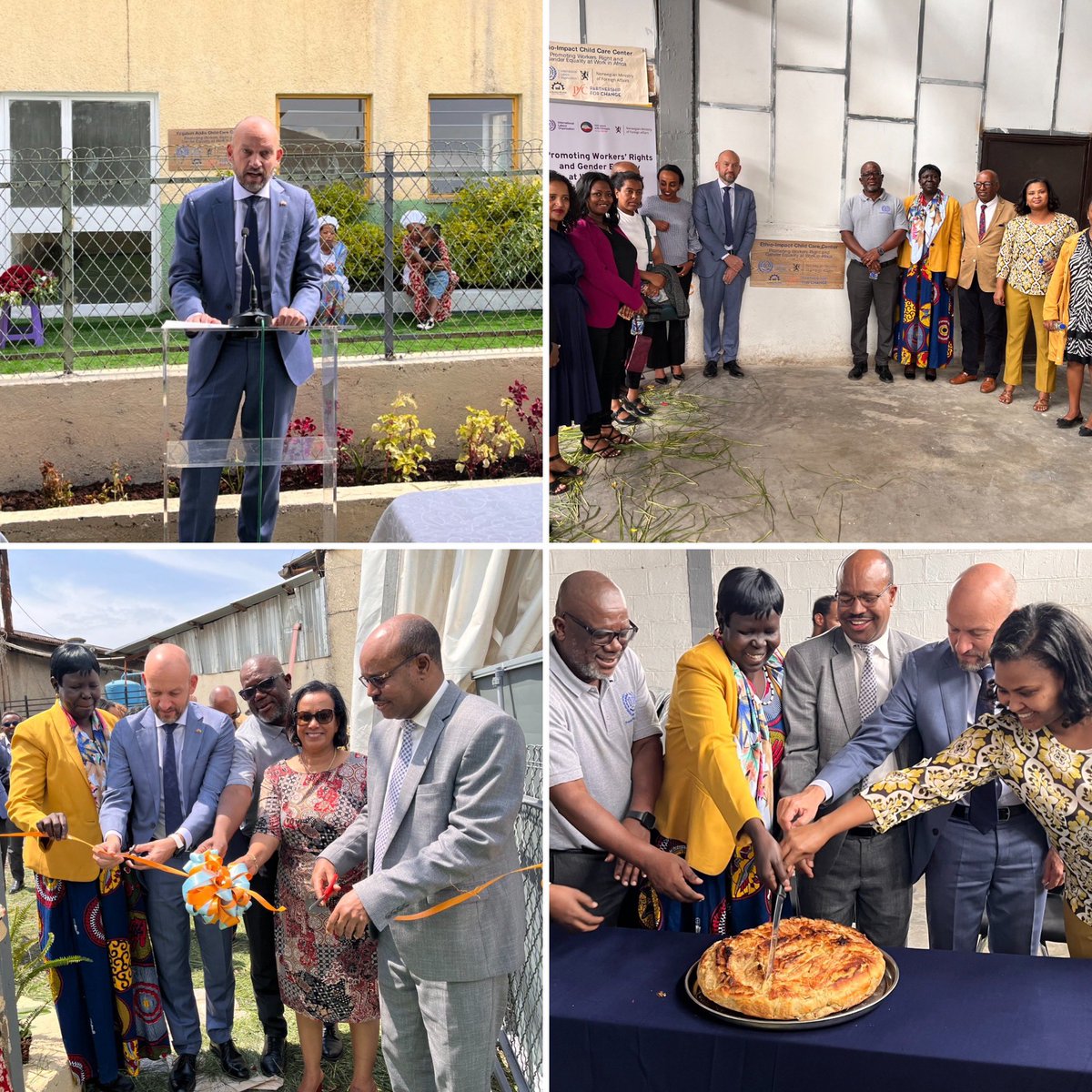 🇳🇴 proud to support @ilo @ethio_Industry and @Pf_Change realising two work place day care centres in Addis. Day care is a key step to further childrens’ needs, women’s economic empowerment, equality and economic growth in 🇪🇹. @NorwayMFA