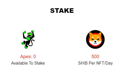 Shib Punk Apes NFT are now able to stake for $SHIB on our staking platform! 🐵🐶 Minted out and now able to bring you the rewards you deserve! Link to the staking dapp is on our website! Join us in our TG if you haven't yet!

shibpunkapes.online

TG = t.me/PunkApesNFT