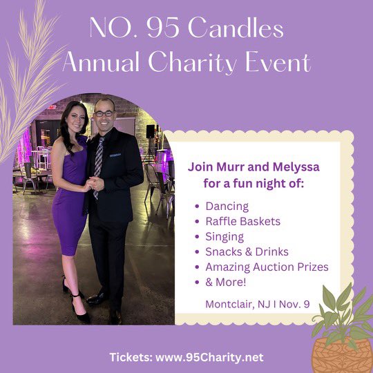 Hi All! As you know, Alzheimer's is a cause near and dear to our hearts. Which is why Melyssa & I would love to invite you to attend our 3rd Annual Alzheimer's Charity Event & After Party on Saturday, November 9th in Montclair, NJ (you can either join in person or online).…