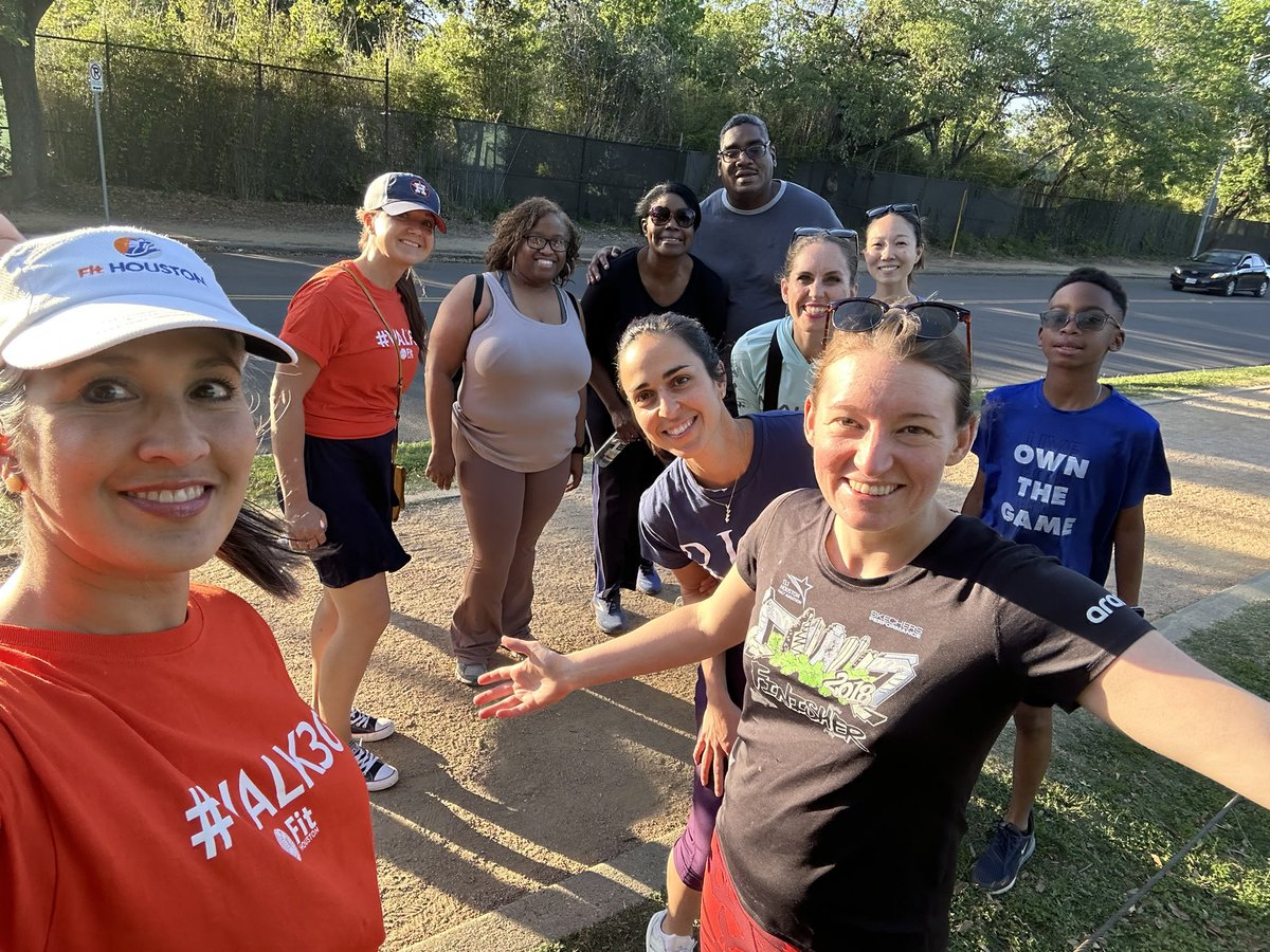 The HEC and our community partners took a step towards better health on #NationalWalkingDay! Thank you to @fithouston1 for challenging us and many others to lace up their shoes and hit the pavement/trails across #Houston today! #DrivingBetterHealthTogether