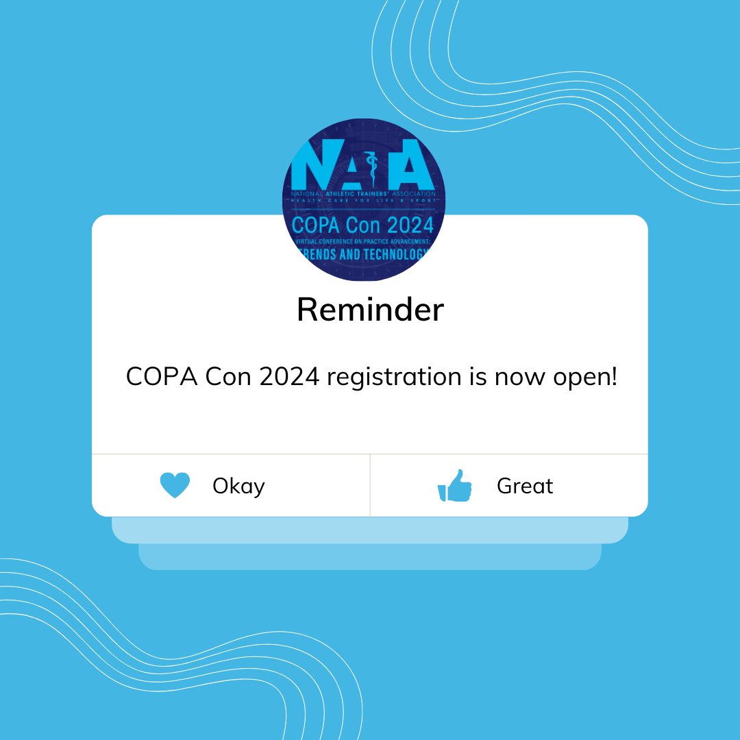 There is less than a week left to get the early bird discount pricing for Copa Con 2024! Head to educate.nata.org/copacon2024 to get registered. Don't forget to use your NATA membership CEU credits for an additional discount! #copacon2024