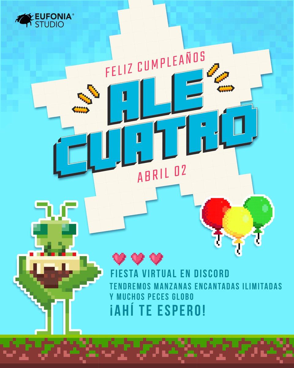 Los invito a mi fiesta virtual el 2 de abril en discord