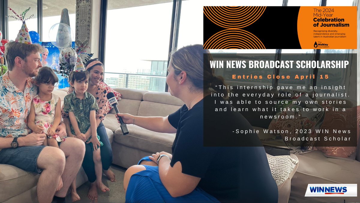 Make the leap into TV news with the WIN News Broadcast Scholarship. Learn from reporters in the field and presenters in the studio as you research and produce packages for the evening broadcast bulletins. Don't miss this amazing opportunity. @WINNews_Woll walkleys.com/professional-d…