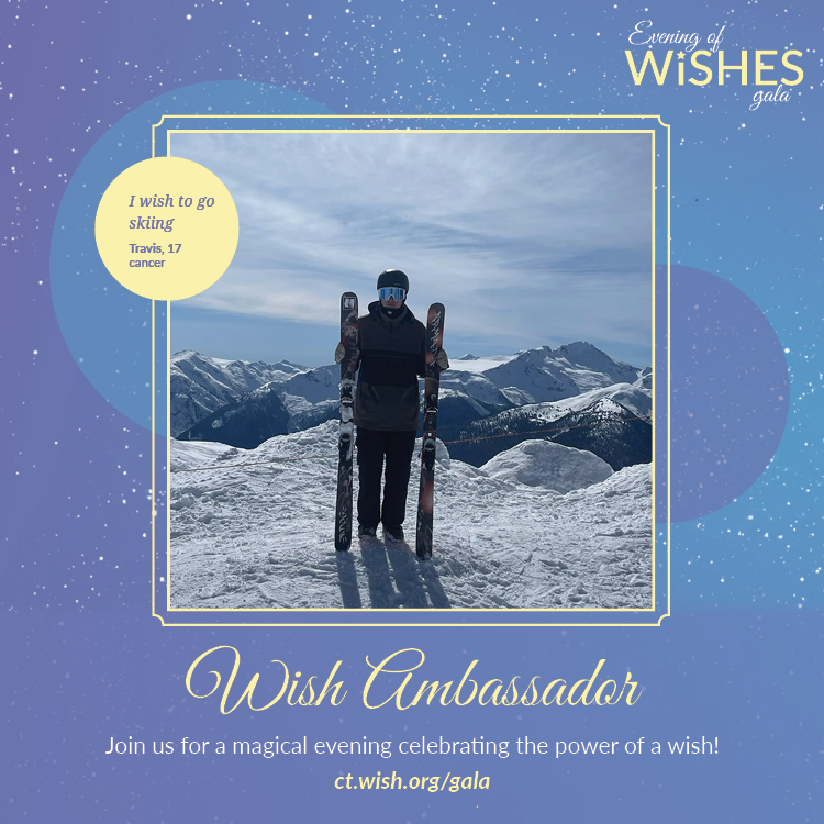 17-year-old Travis is an energetic kid that never stops moving. Nothing could dampen on his passion for sports, and Travis knew his wish had to be to ski at Whistler Blackcomb. ⛷️🏔️ Stay tuned to meet all of our Gala Wish Ambassadors! 🌟 ct.wish.org/gala