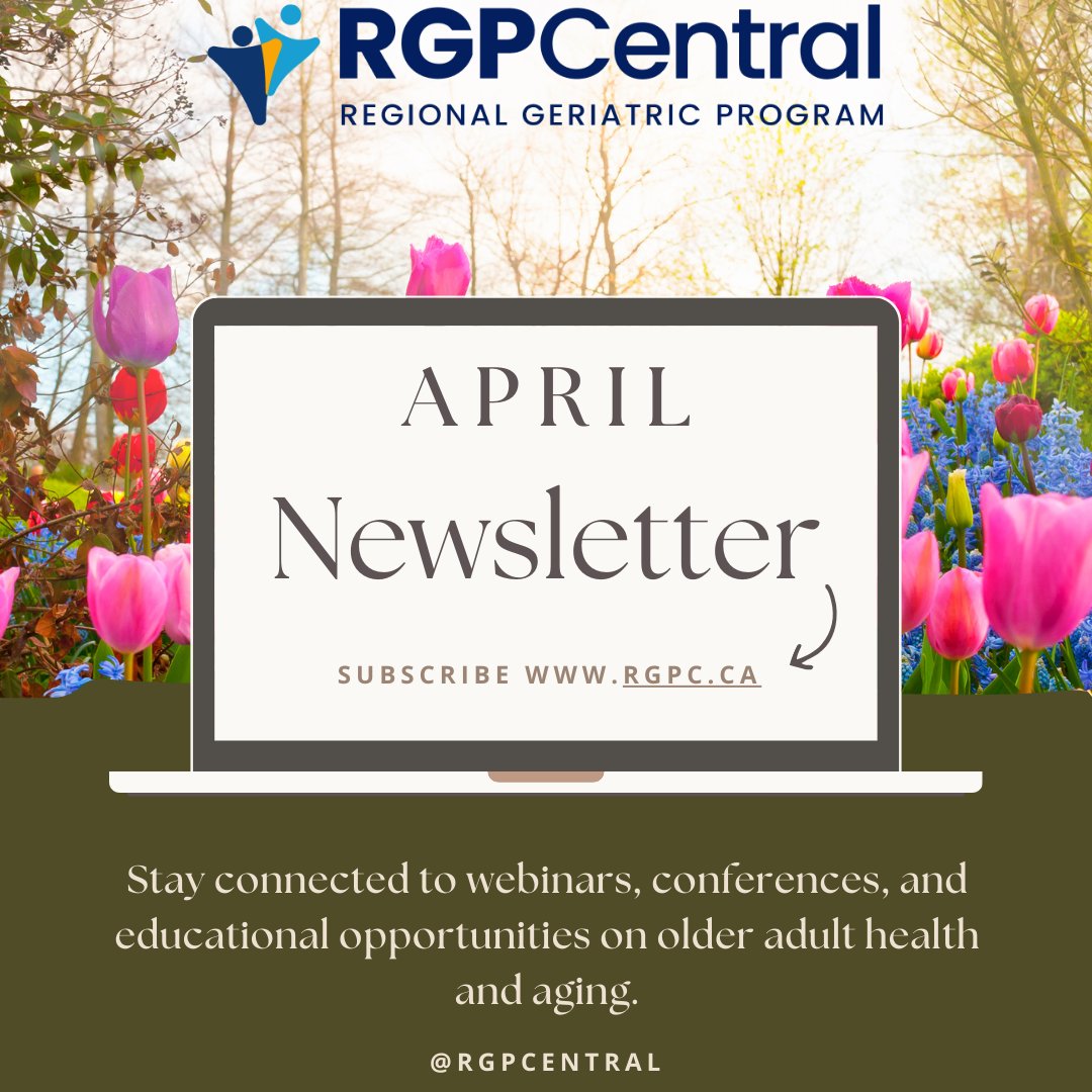 #RGPcentral April Newsletter features education on Caring for #Indigenous Older Adults, #Dementia in Black Canadian 🇨🇦 Communities, and exciting conferences coming up in the year. If you are interested, see link here: rgpc.ca/?na=v&nk=730-1…