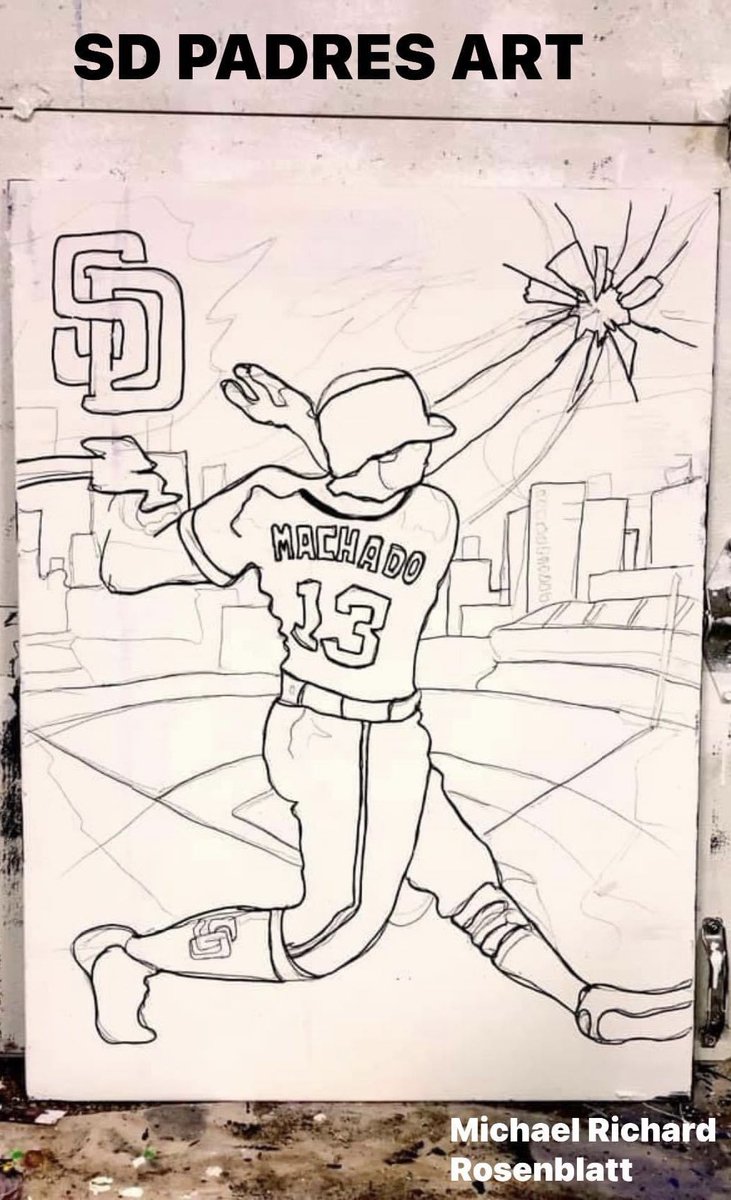 @PadresArt. Padres Marathon by #michaelrichardrosenblatt #sandiegopadres -