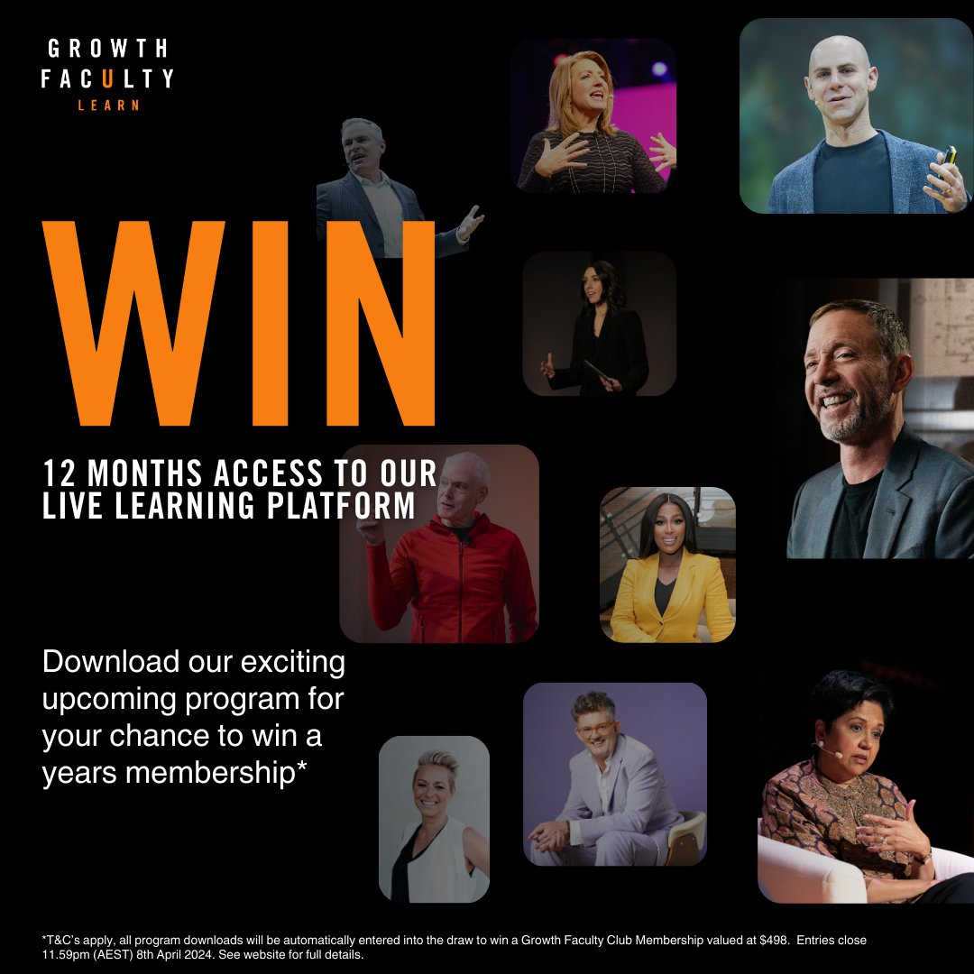 ★ GIVEAWAY ★ Ready to unlock a year filled with growth and inspiration? WIN a coveted Growth Faculty Membership! Download our program to enter >>> thegrowthfaculty.ac-page.com/program-downlo…
