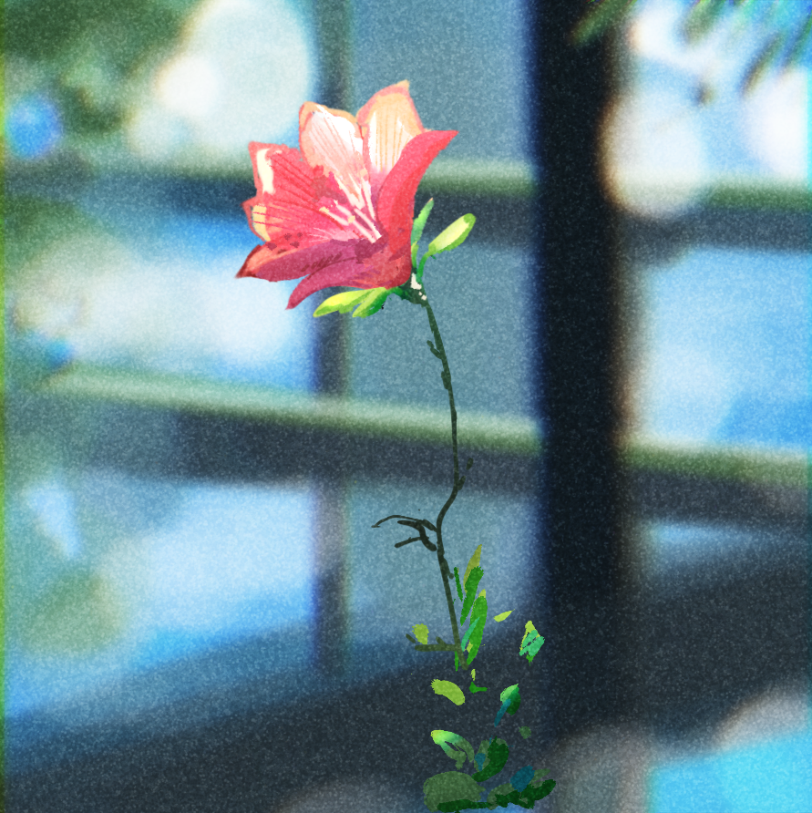 seaside flower in April #illustration