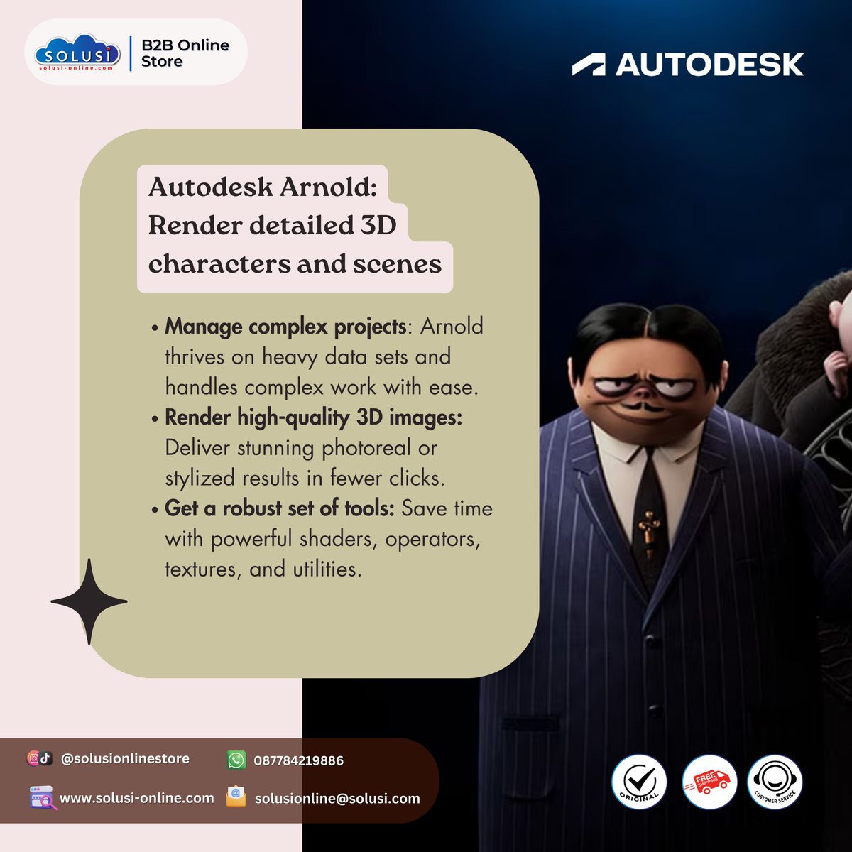 Unlock the power of creativity with Autodesk Arnold - where precision meets beauty. 🎨✨

solusi-online.com/product/autode…

#AutodeskArnold #RenderMagic #CreativeJourney #Murah #Diskon #License #Software #SolusiOnlineStore #B2BOnlineStore