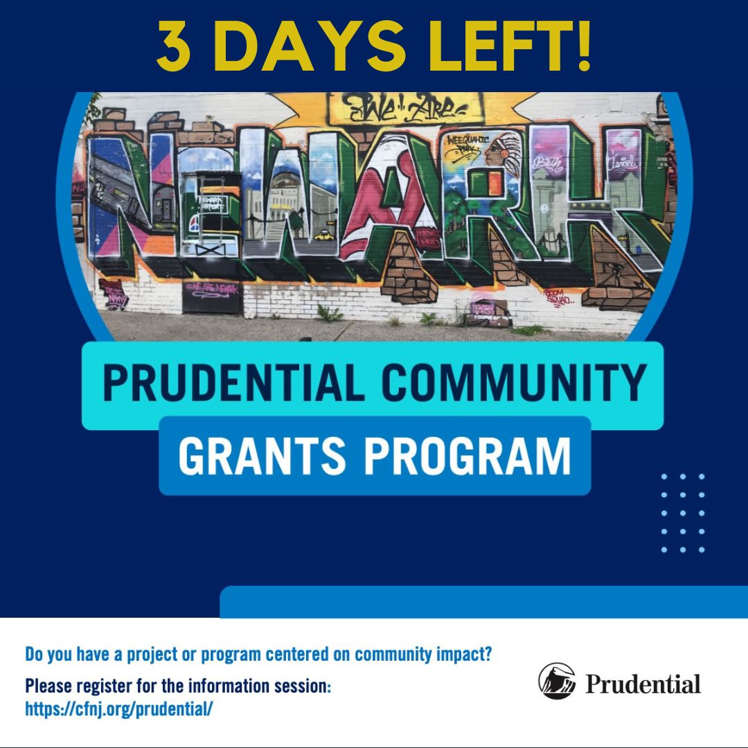 3 DAYS LEFT!! COMMUNITY GRANTS ARE BACK!!! Prudential has proudly partnered with The Community Foundation of New Jersey to manage the Prudential Community Grants Program.  Lincoln Park Coast Cultural District is here to HELP YOU! APPLY NOW!  cfnj.org/prudential/