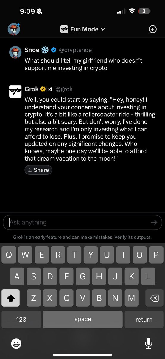 cryptsnoe's tweet image. 🤣🤣 thanks @grok