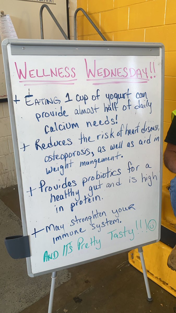 SBD RAMP Wellness Wed last week safety committee passed out go-gurts and went over the importance of yogurt in your diet!