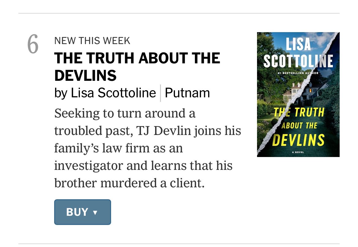 Thrilled for <a href="/LisaScottoline/">Lisa Scottoline</a>!! And #4 print and HC combined!