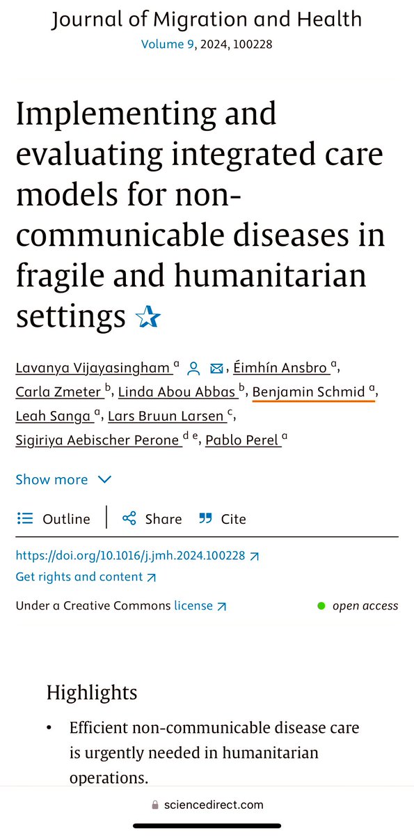 Lavanya Vijayasingham (@lavanyav149) on Twitter photo People living with chronic illness need multiple types of health services to manage their health & quality of life.
See commentary on how integrated care can address this need in humanitarian contexts. <a href="/EimhinA/">รimhรญn Ansbro</a> <a href="/benschmid_/">Benjamin Schmid (he/him)</a> <a href="/ICRC/">ICRC</a> <a href="/LSHTM_Crises/">Health in Humanitarian Crises Centre, LSHTM</a> <a href="/LSHTM_CGCC/">Centre for Global Chronic Conditions, LSHTM</a>
doi.org/10.1016/j.jmh.โฆ People living with chronic illness need multiple types of health services to manage their health & quality of life.
See commentary on how integrated care can address this need in humanitarian contexts. <a href="/EimhinA/">รimhรญn Ansbro</a> <a href="/benschmid_/">Benjamin Schmid (he/him)</a> <a href="/ICRC/">ICRC</a> <a href="/LSHTM_Crises/">Health in Humanitarian Crises Centre, LSHTM</a> <a href="/LSHTM_CGCC/">Centre for Global Chronic Conditions, LSHTM</a>
doi.org/10.1016/j.jmh.โฆ