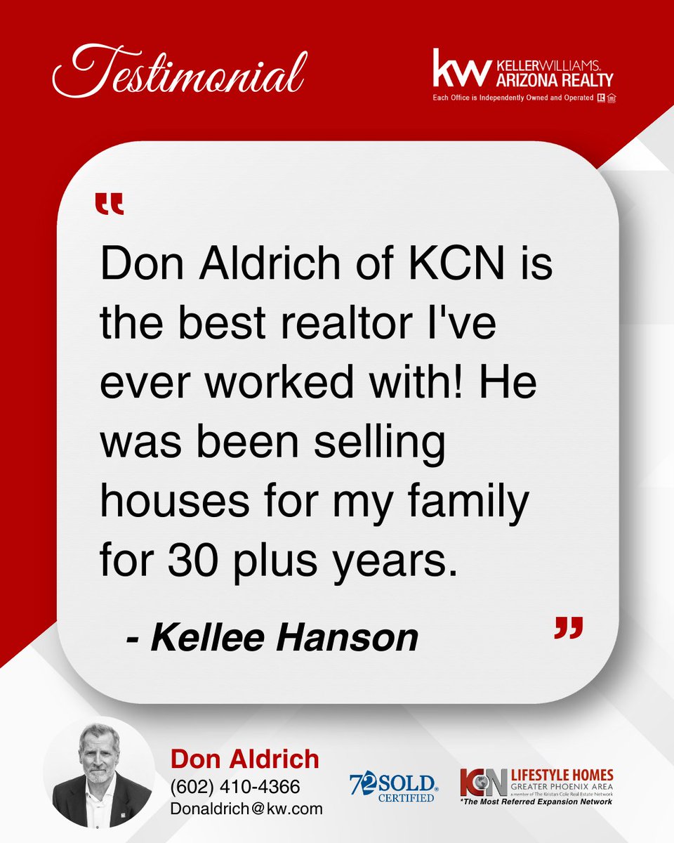 HAPPY CLIENT ON RECORD!!! 👏👏👏

Happy clients inspire us! Keep up the fantastic work, Don!

Who's thinking about buying, selling, or investing that you know?

#ambition #yourlocalrealtor #goals