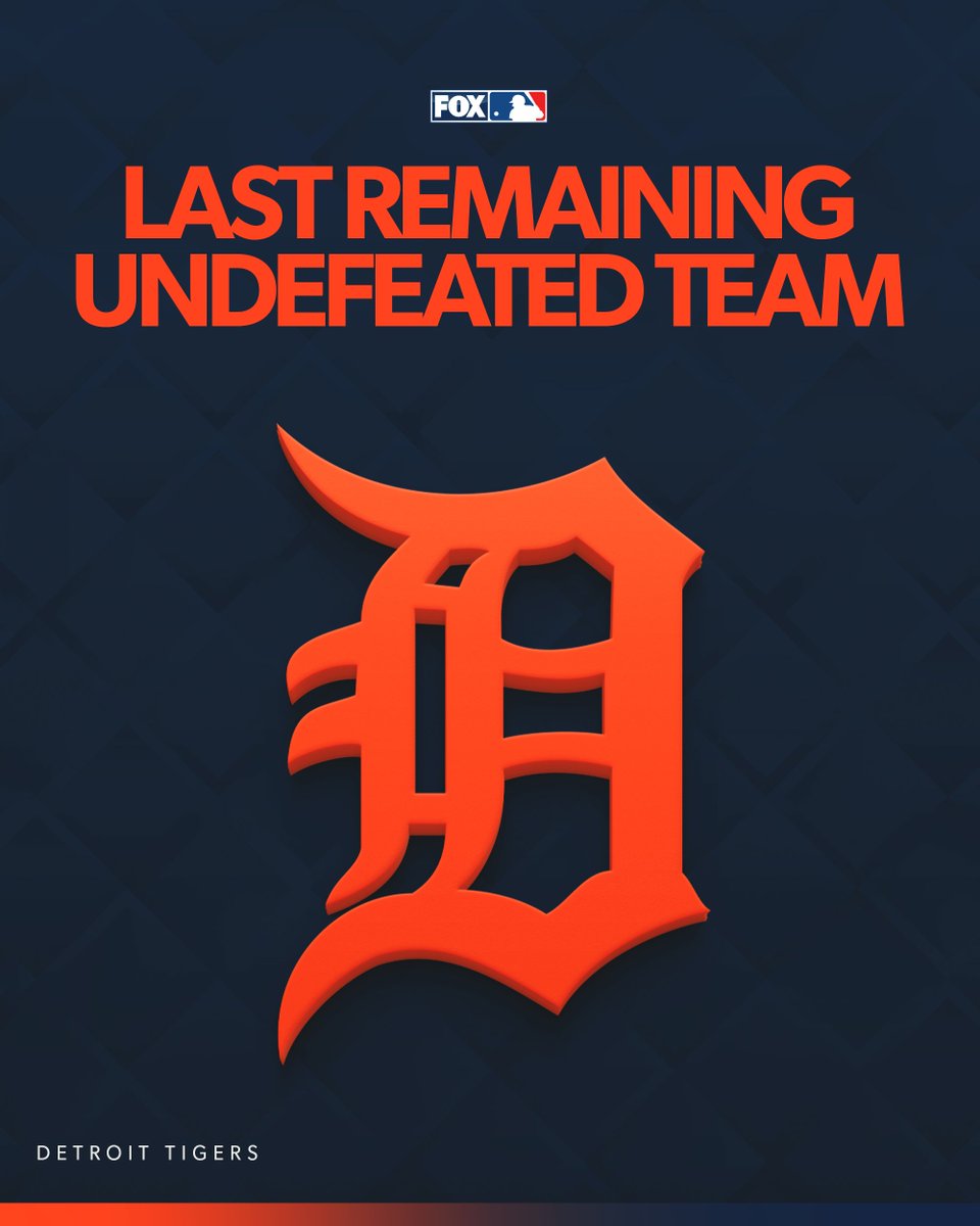 The Detroit @tigers are the last undefeated team in 2024! 🐅