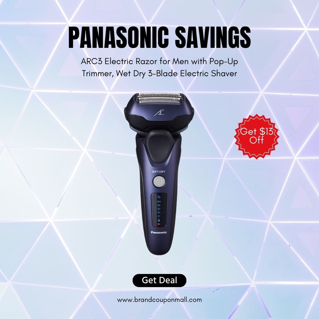 aicouponing's tweet image. 🪒 Experience the precision of Panasonic's ARC3 Electric Razor. Three blades &amp;amp; a pop-up trimmer for a clean shave, wet or dry. Buy Amazon  👉 amzn.to/3HePfEU &amp;gt;&amp;gt; 👉 More Coupons 👉 bit.ly/4adeoMY #PrecisionShave #ARC3