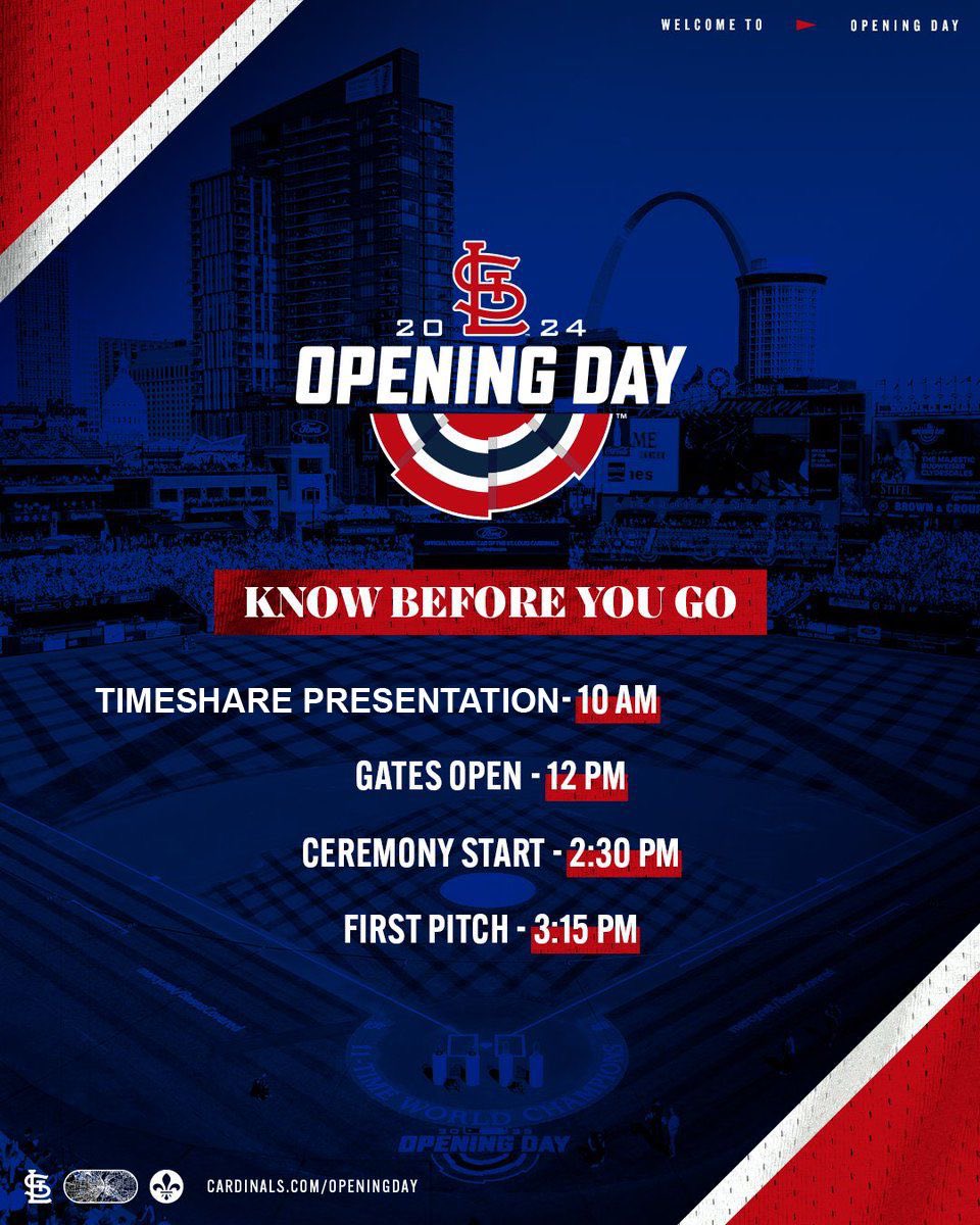CardjnaIs's tweet image. Coming to Opening Day at Busch Stadium? Don't miss the Opening Day festivities! ⚾️

More info at Cardinals.com/OpeningDay.

#ForTheLou