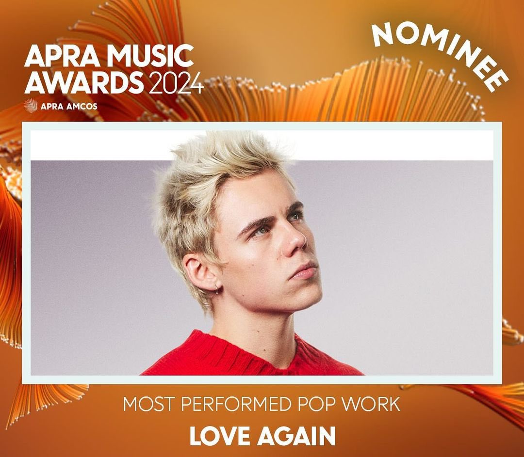 Laroi has been nominated for
‘Most Performed Australian Work’
and ‘Most Performed Pop Work’ for 
“LOVE AGAIN” at the 2024 APRA
Music Awards. ❤️