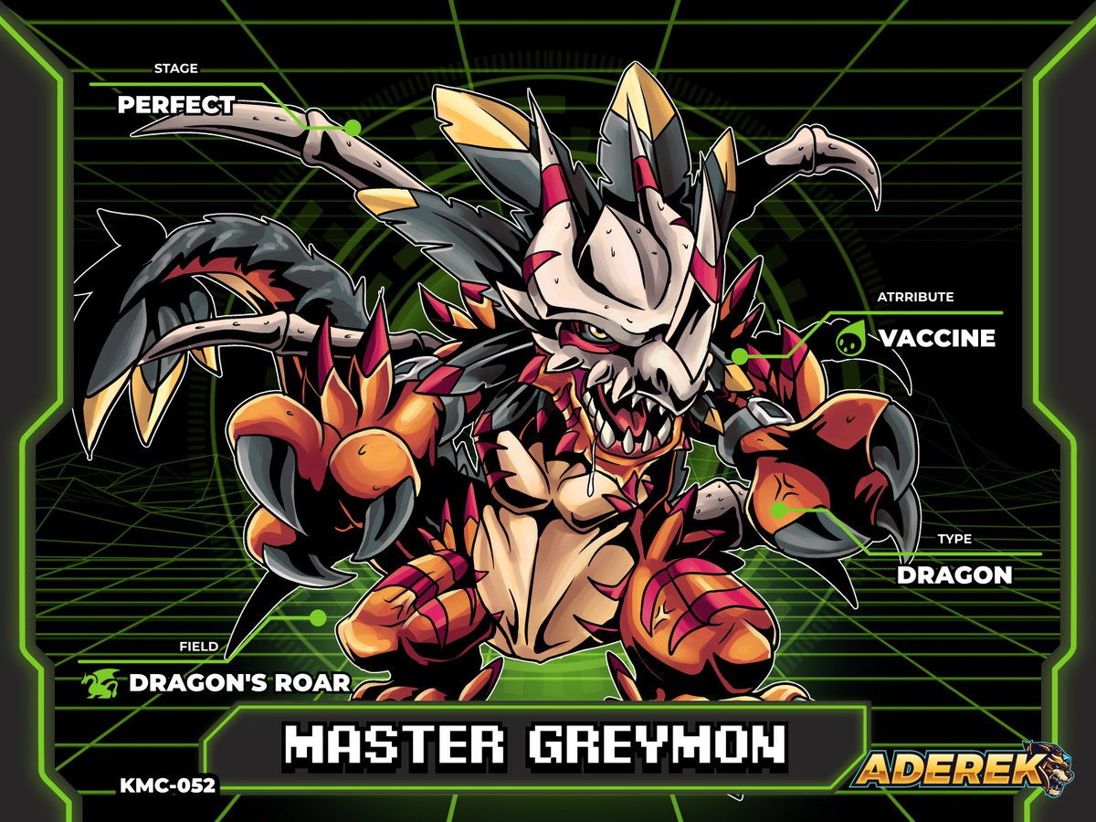 An extinct Greymon species that lived in old Digital World, them was replaced by MetalGreymon when the Metal Empire data was added on Greymon Family, It is extremely rare for this Digimon to brings through a simple evolution.
@khumanchow