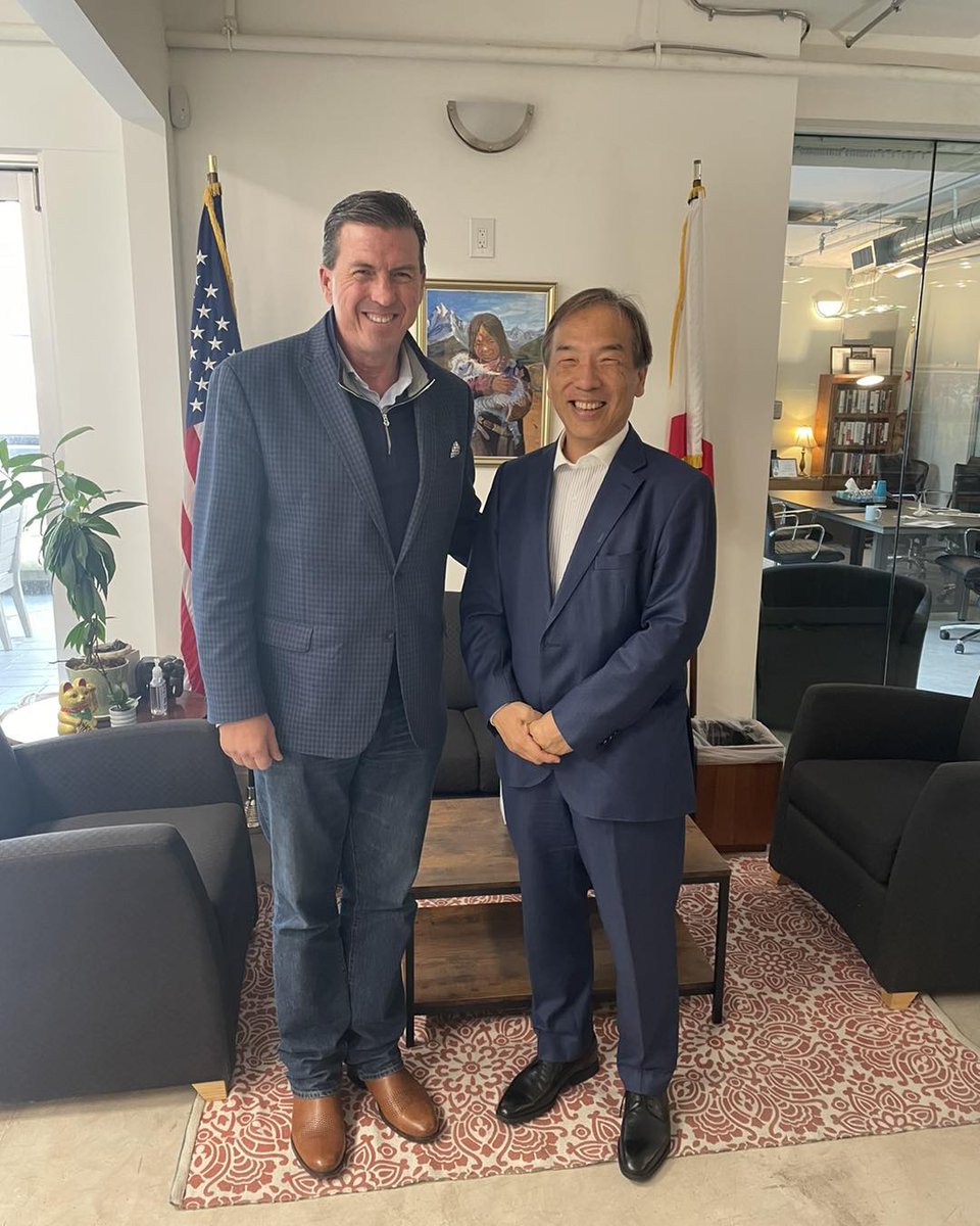 Wonderful meeting Yo Osumi, the Consul General of #Japan in #SanFrancisco. We talked about ways to strengthen cultural connections between our countries, #SisterCity relationships here in CA-15, language classes for youth, trade & the prime minister’s upcoming trip to the U.S.