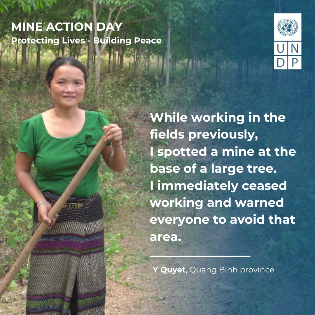 On #MineActionDay, let's reaffirm our commitment to a #minefree future for Y Quyet and all individuals in affected regions. #ProtectingLives #BuildingPeace 🕊️