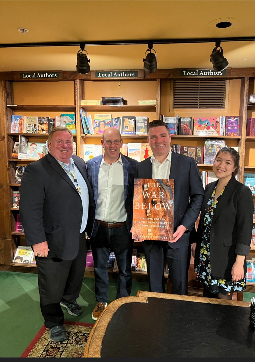 Such a great opportunity to share THE WAR BELOW across Greater Denver. Big thanks to @MBazilian, the @payneinstitute and @coschoolofmines for in-depth discussions about the people and places behind our global energy transition. Also a huge thanks to @TatteredCover, @BradDempsey