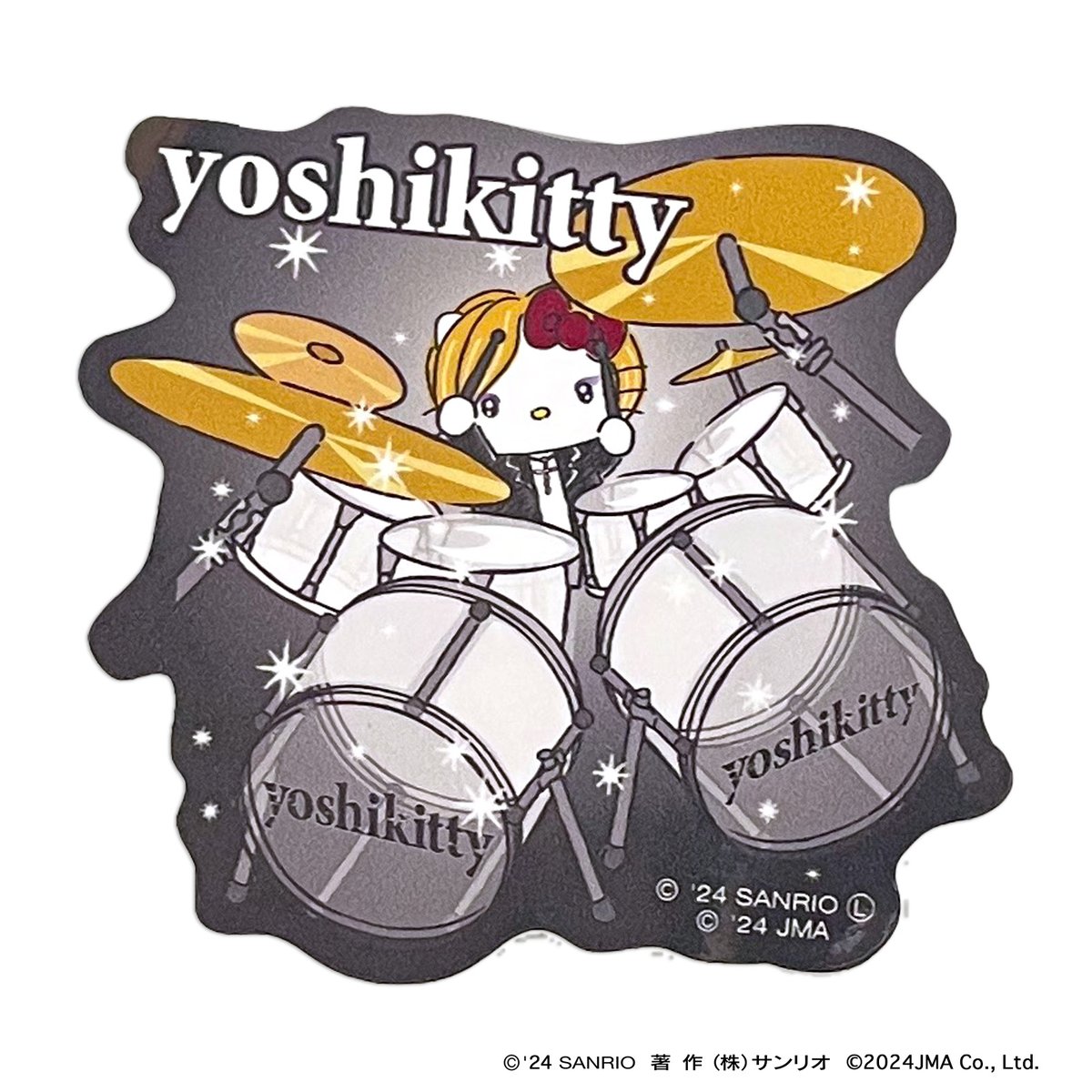 ⭐タフステッカー ドラム ⭐ 髪型を変えてよりクールになったyoshikitty新デザインのステッカー！熱いドラム演奏姿がカッコイイ！！ ☆ポイントを獲得してyoshikittyを応援！ 詳しくはコチラ asunaro.shop-pro.jp/?pid=179715340 @YoshikiOfficial #yoshikitty #yoshiki #xjapan #サンリオキャラクター大賞