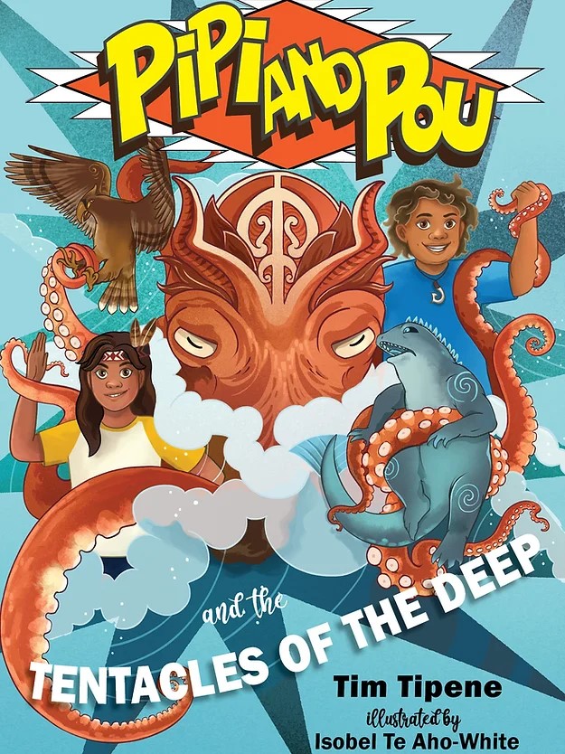 📚On our @BoChildrensBook virtual stand: 'Pipi and Pou and the Raging Mountain' by Tim Tipene & Isobel Te Aho White. A series about two children who shape shift into creatures dedicated to saving the natural world. Rights Avail: World ex. NZ and Aus 👉bit.ly/43JfRse