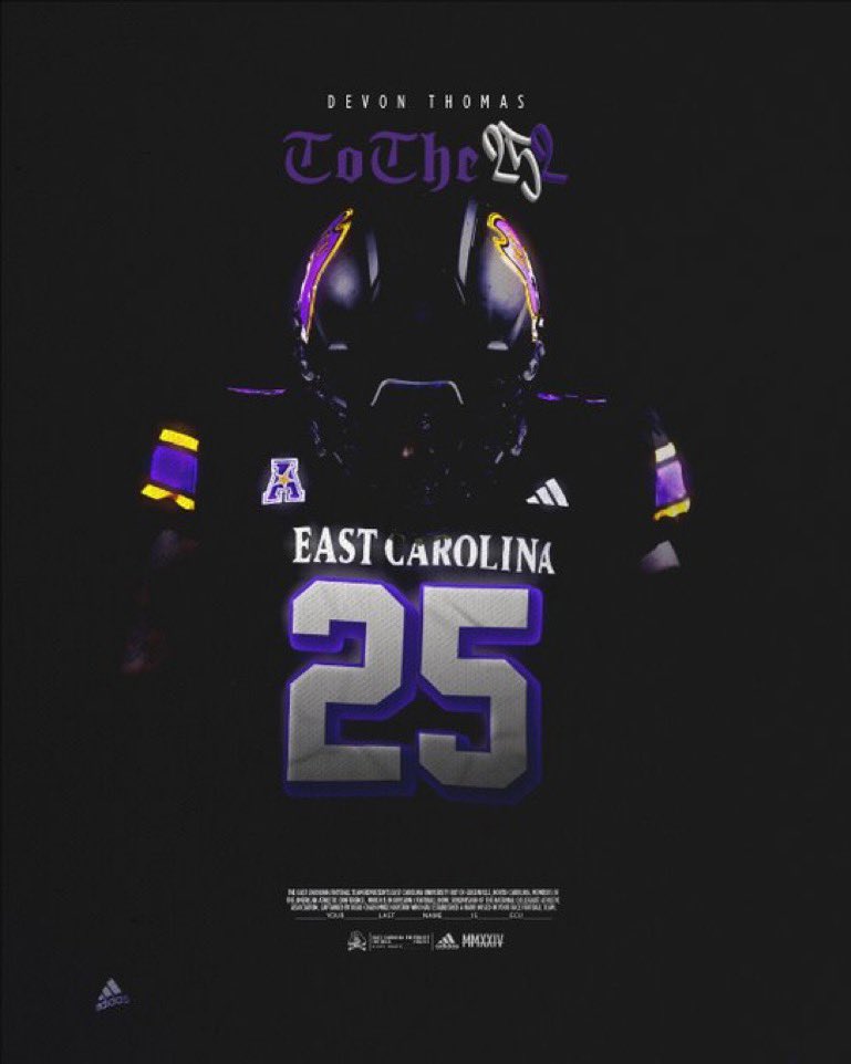 Love from @ECUPiratesFB!! 💜💛