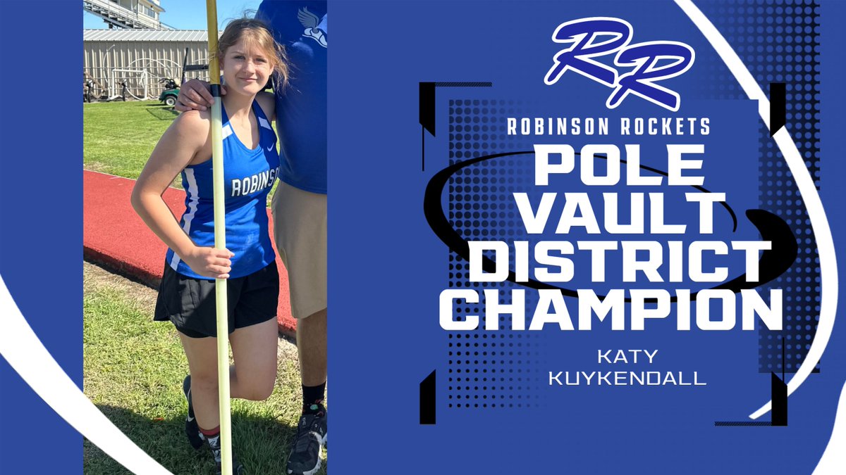 Congrats to Katy for her District Championship. She has worked very hard to get the Gold.  Great Job Katy, very proud of you. #RNQ  <a href="/robinsonisd/">Robinson ISD</a> <a href="/RocketAthletic/">Robinson Rocket's Athletic Booster Club</a> <a href="/risdHS/">Robinson High School</a>