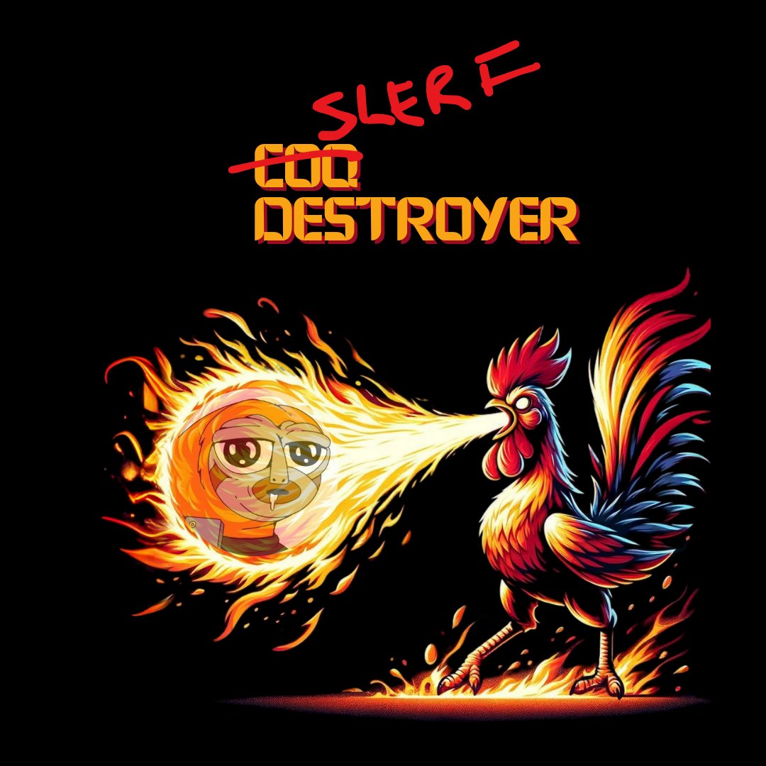 CoqDestroyerSOL's tweet photo. No one is safe... 
Who should we destroy next? 
#slerf #ohfuck #SLERFARMY #MemecoinSeason2024 #solana https://t.co/nd9fYBAwSg