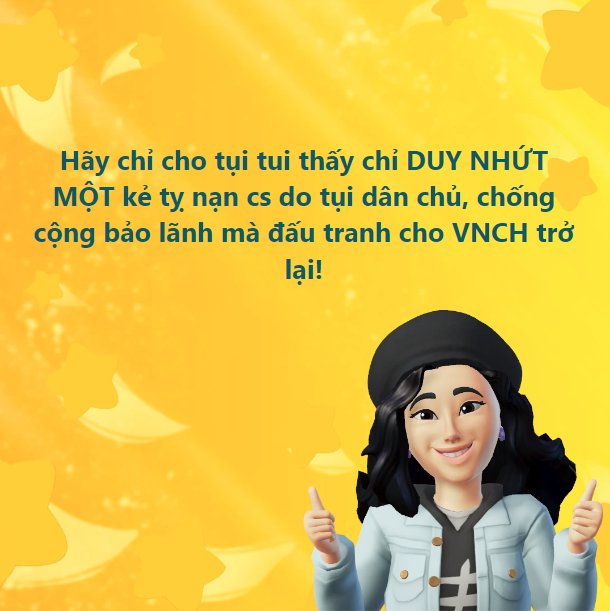 tuoitrequacgia's tweet photo. Hãy chỉ cho tụi tui thấy chỉ DUY NHỨT MỘT kẻ tỵ nạn cs do tụi dân chủ chống cộng bảo lãnh mà đấu tranh cho #VNCH trở lại!

#dân_chủ_điếm
#dân_chủ_đĩ
#chống_cộng_đểu
#chống_cộng_ăn_fând https://t.co/Y6ZavAFBp2