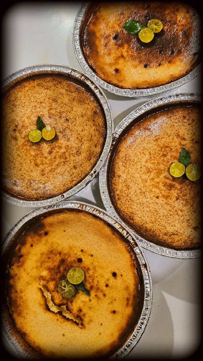hehe i tried it again after 2 years, burnt calamansi cheesecakes 🌱