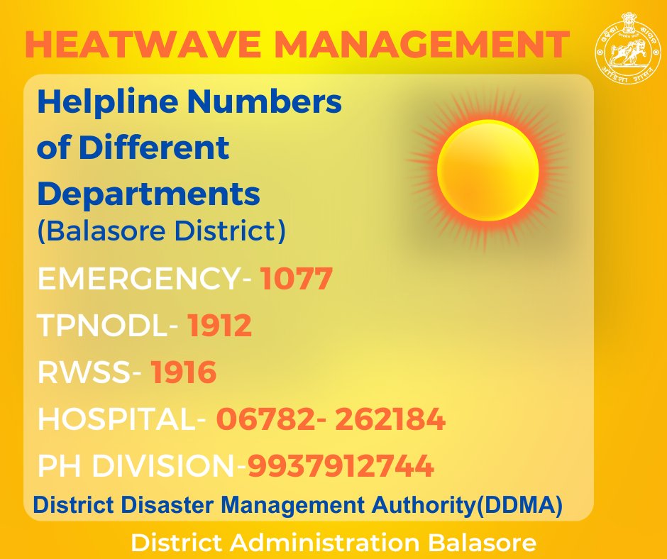 Stay informed and safe during heatwaves! Stay hydrated, stay indoors, and stay safe! Save these helpline numbers for assistance:
