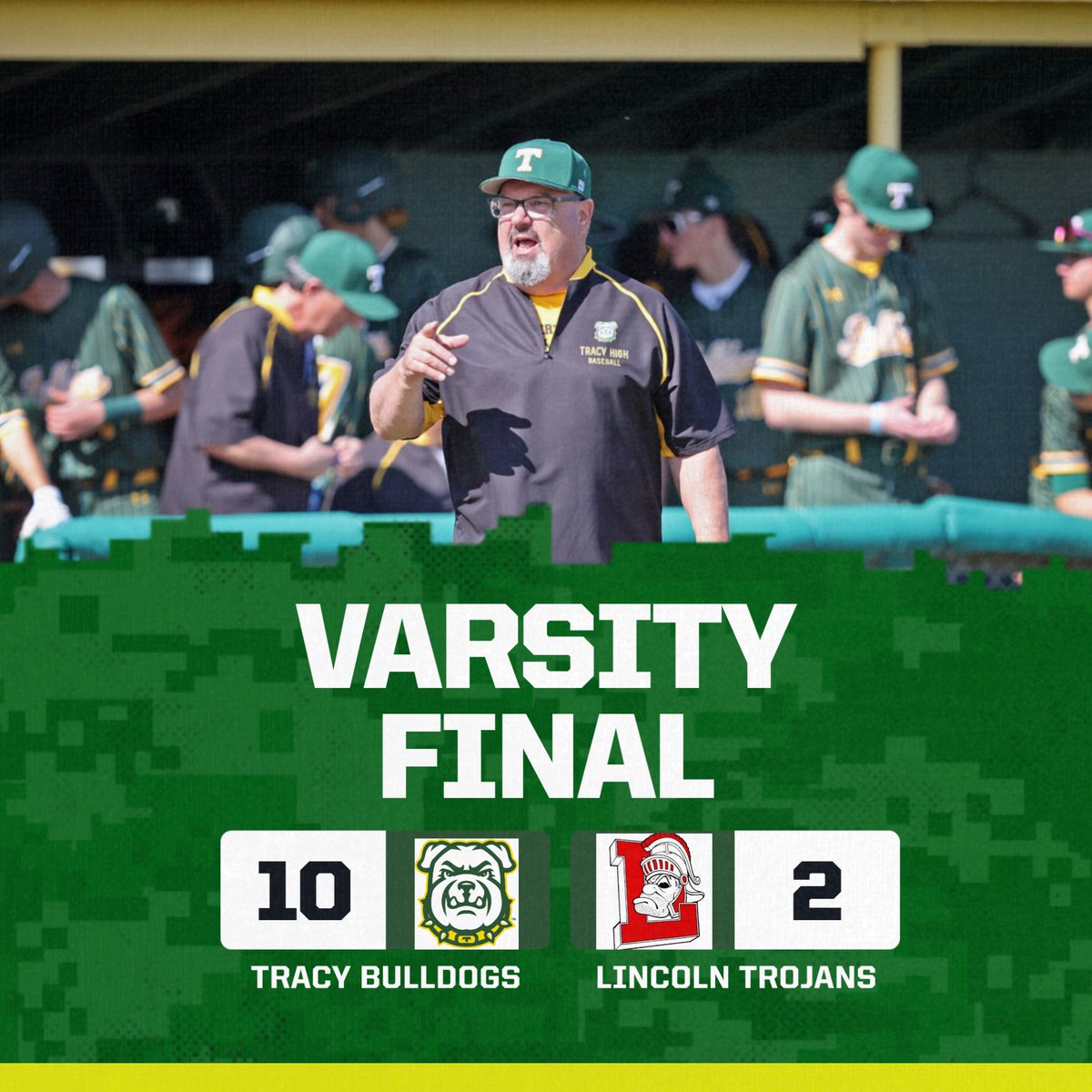 Tracy High Varsity Baseball defeat Lincoln on Wednesday 10-2. Jake Tyler starts and provides 5 innings of no hit ball. Lincoln v Tracy now 1-1 this week and they head back to Tracy on Friday for the final game of the week.